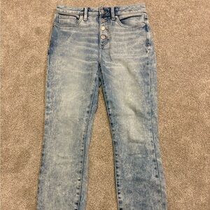 LC Lauren Conrad Denim Blue and Cream Fabric